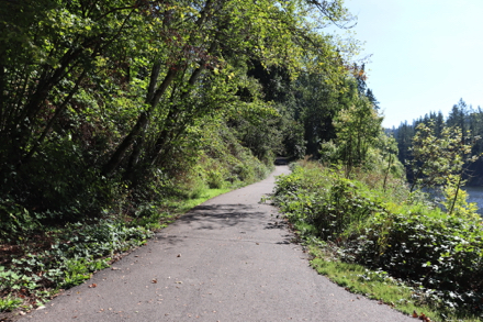 Paved route to a walk-In entrance at Willamette Falls Drive